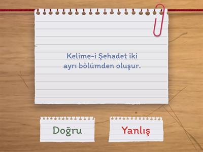 2.Kelime-i Tevhid ve Kelime -i Şehadet