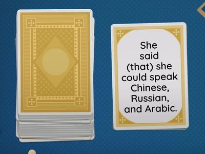 Reported speech - Direct speech