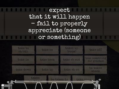 Phrasal verbs and expressions with TAKE