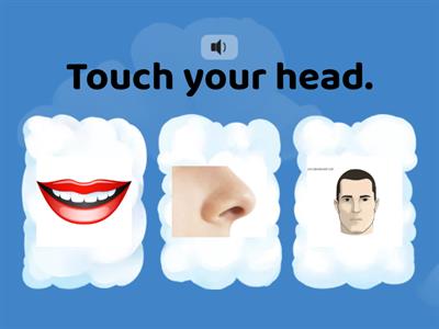 Touch the body parts 