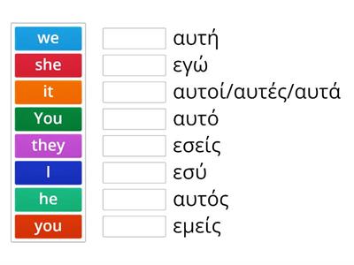 Personal Pronouns: C class