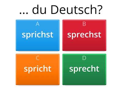 sprechen, sehen, lesen, treffen, fahren (Momente A1 L1-7)