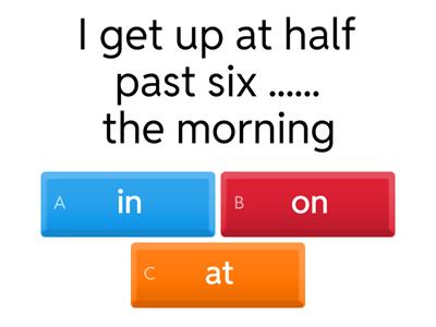 Prepositions IN ON AT