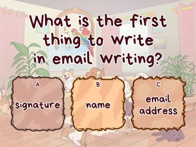 Writing an email (set induction)