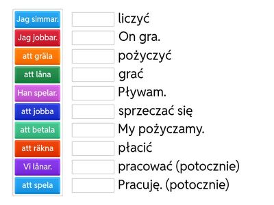 Czasowniki z lekcji 1  i 2 - quiz 1