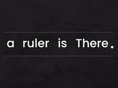 Put the words in order