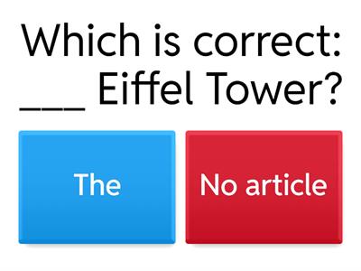 Definite Article Usage with Places