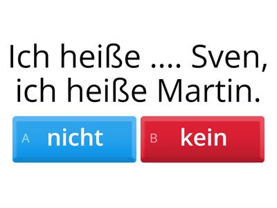 A1.1 kein oder nicht?