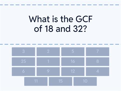  Greatest Common Factors (GCF)