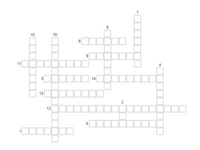 Art crossword . 3rd ESO 