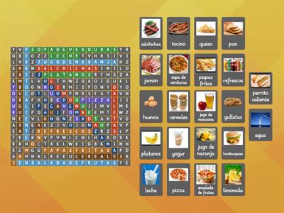 wordsearch: Alimentos 