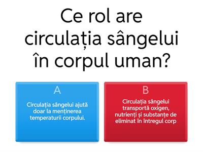 circulatia sangelui in corpul uman 
