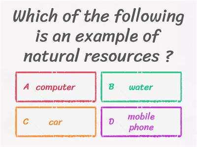 TYPES OF RESOURCES ?