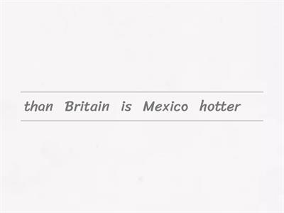 Comparatives and superlatives: Countries