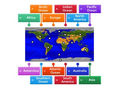 Labelling Continents and Oceans