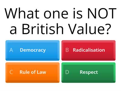 British Values and Prevent Quiz