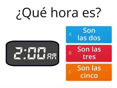 las horas en punto. Reloj digital