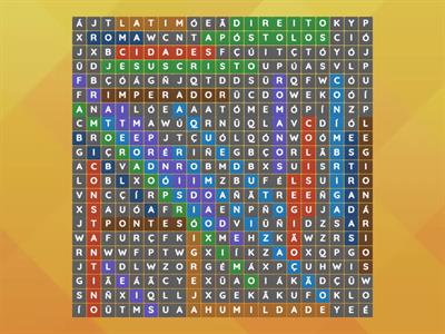 Sopa de letras Romanização / Cristianismo