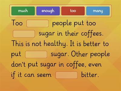 Too much, too many, more, enough ...