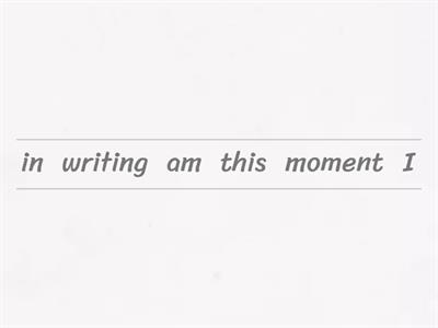 Present continuous affirmative form