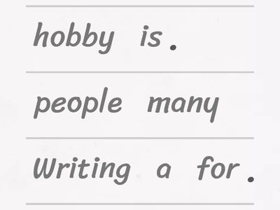 Unjumble the Sentences