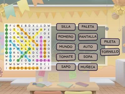 Sopa de letras - 1er grado 