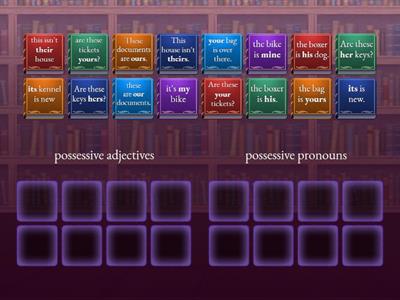 Possessive adjectives and pronouns