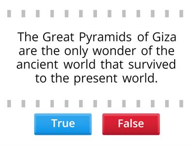 The 7 Wonders of the Ancient world 