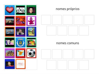 Nomes próprios  e nomes comuns