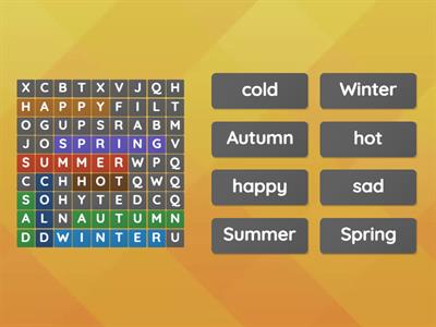 Seasons wordsearch