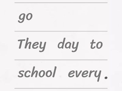 Present simple word order 