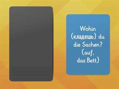 Wechselpräpositionen - stellen, legen, hängen, setzen - Wohin? Akkusativ