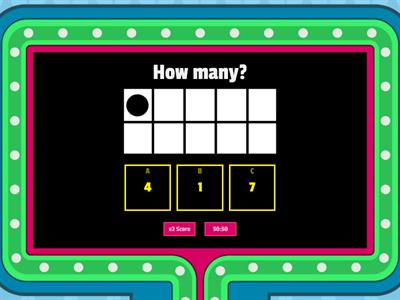 Ten Frame Numbers 1-5