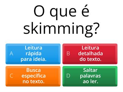 Skimming e Scanning