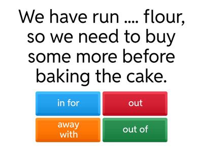 Food and drink Phrasal verbs Part 2