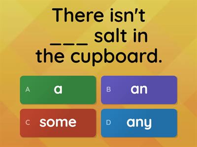 a, an, some, any