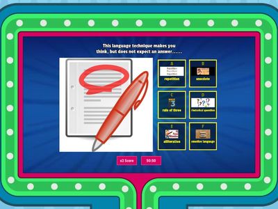 LANGUAGE TECHNIQUES QUIZ