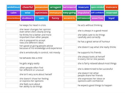 personality types [match] (upper-intermediate)