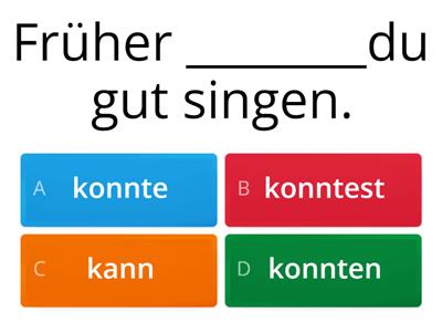 Modalverben im Präteritum. DaF A2