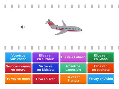 Verbo IR + MEDIOS DE TRANSPORTE + Audio