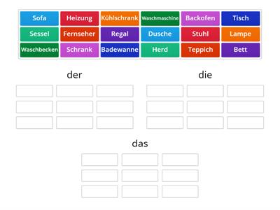 DaZ A1.1 L4 Möbel (Artikel)