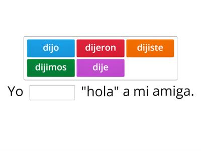 Spanish IRREGULAR PRETERITE