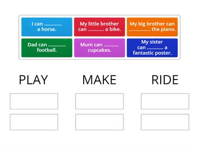 collocations make play ride