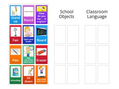 School Objects and Classroom Language
