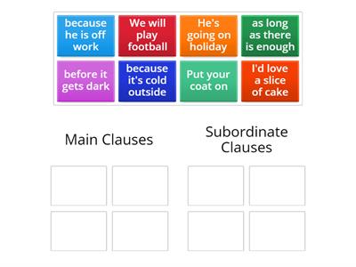 Main or subordinate clause?