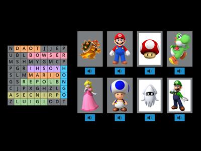 sopa de letras Mario Bross