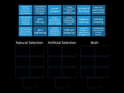 Natural Selection vs Artifical Selection