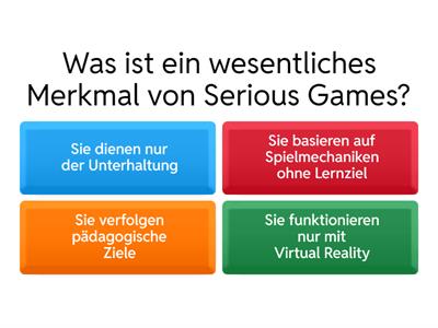 Quiz: Lernspiele und Gamification