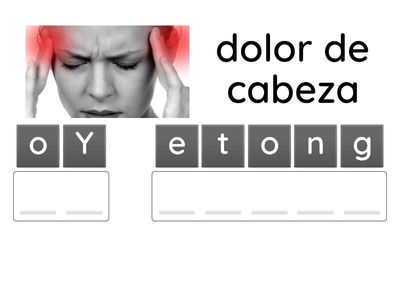 Verbo TENER + dolor (conjugacion)