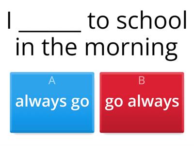 Adverbs of frequency